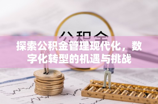 狮潭探索公积金管理现代化，数字化转型的机遇与挑战