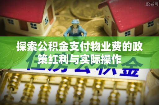 狮潭探索公积金支付物业费的政策红利与实际操作