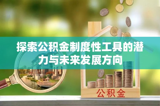 狮潭探索公积金制度性工具的潜力与未来发展方向