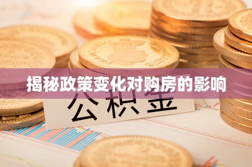 狮潭揭秘政策变化对购房的影响