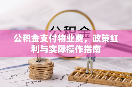 狮潭公积金支付物业费，政策红利与实际操作指南