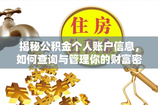 狮潭揭秘公积金个人账户信息，如何查询与管理你的财富密码